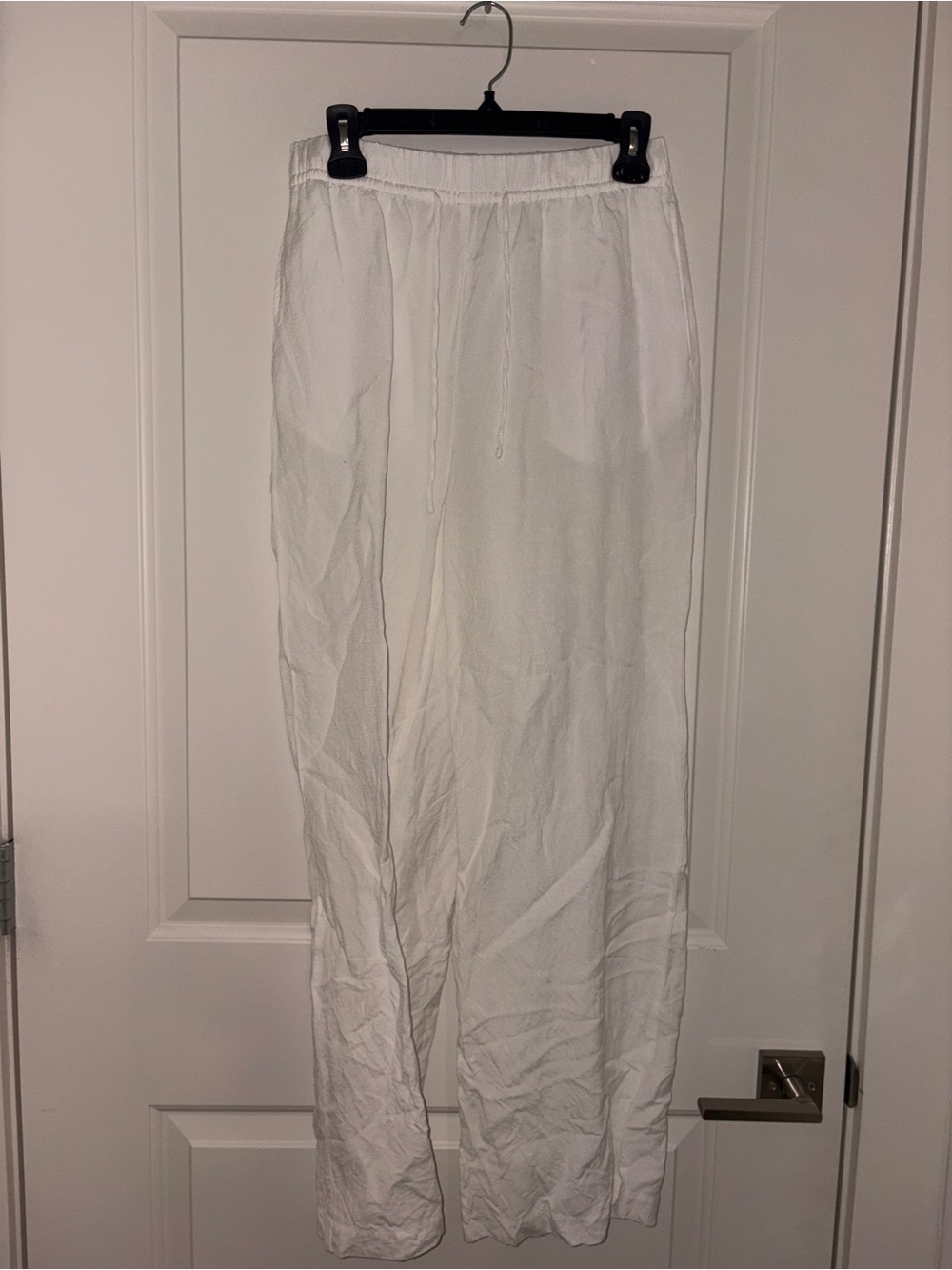 H&M White Drawstring Maxi Skirt